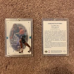 Basketball card - Jerry Stackhouse Autographed